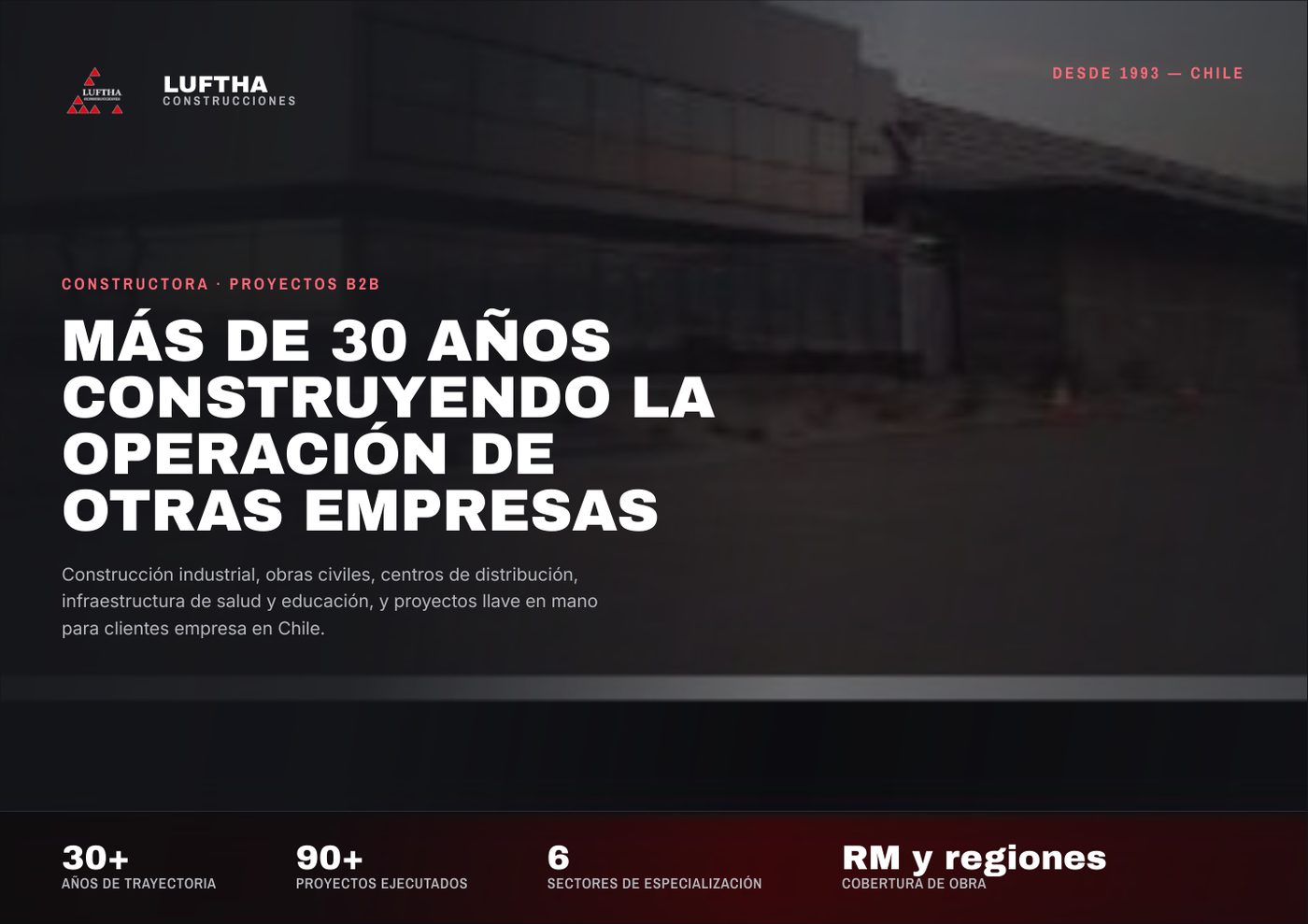 Brochure corporativo de Luftha Construcciones